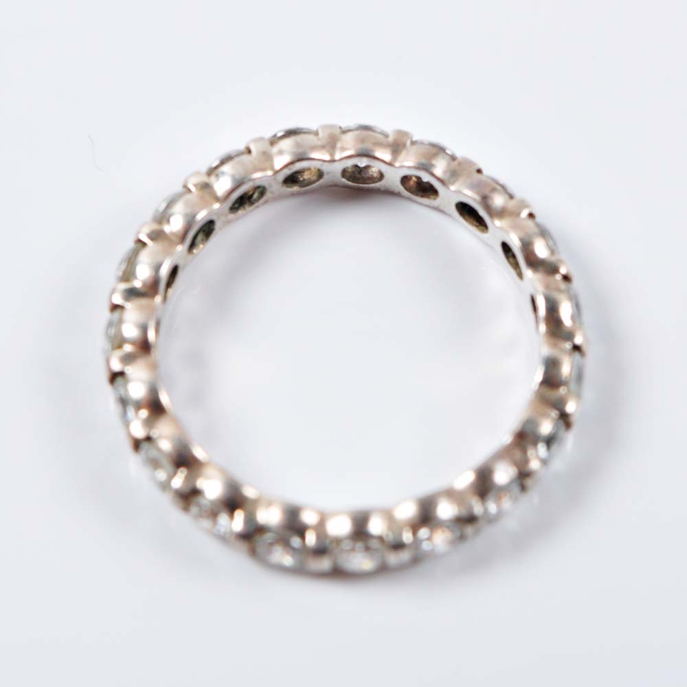 Sterling Silver and Cubic Zirconia Rings and Necklace