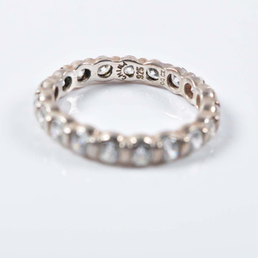 Sterling Silver and Cubic Zirconia Rings and Necklace