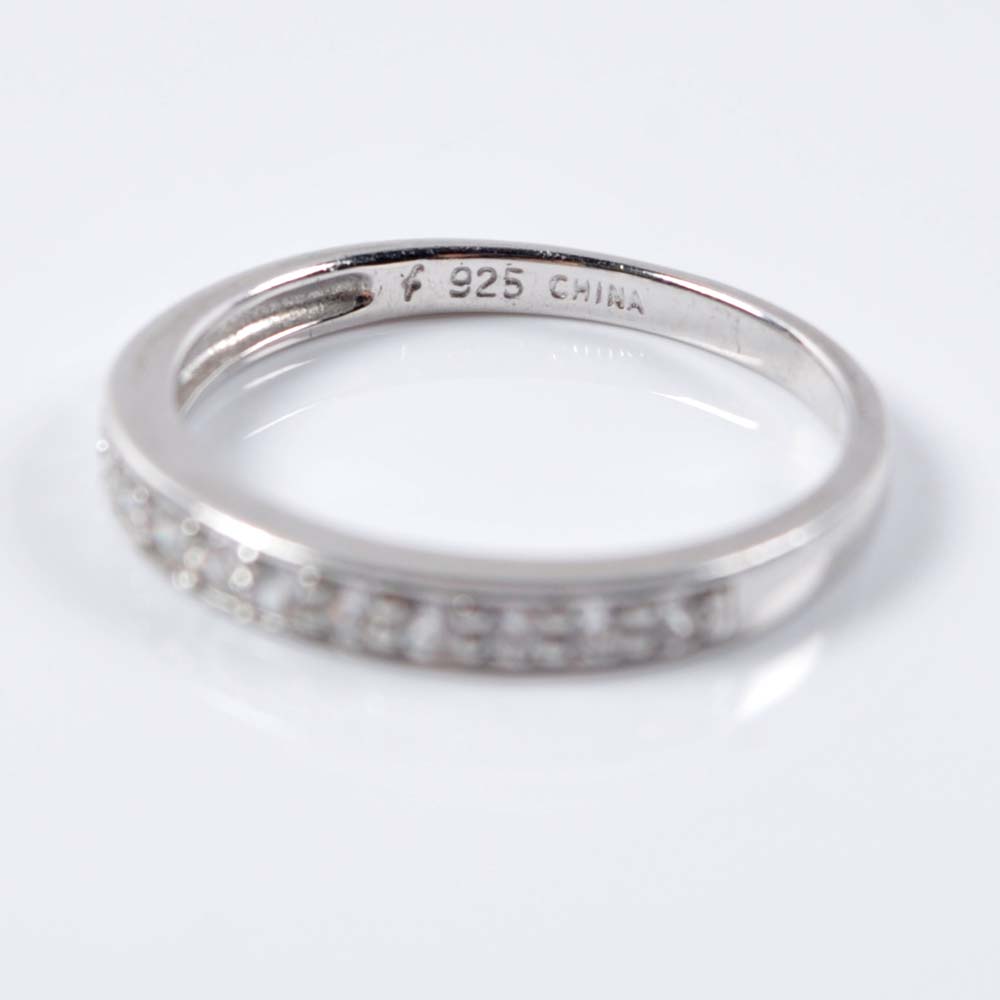 Sterling Silver and Cubic Zirconia Rings and Necklace