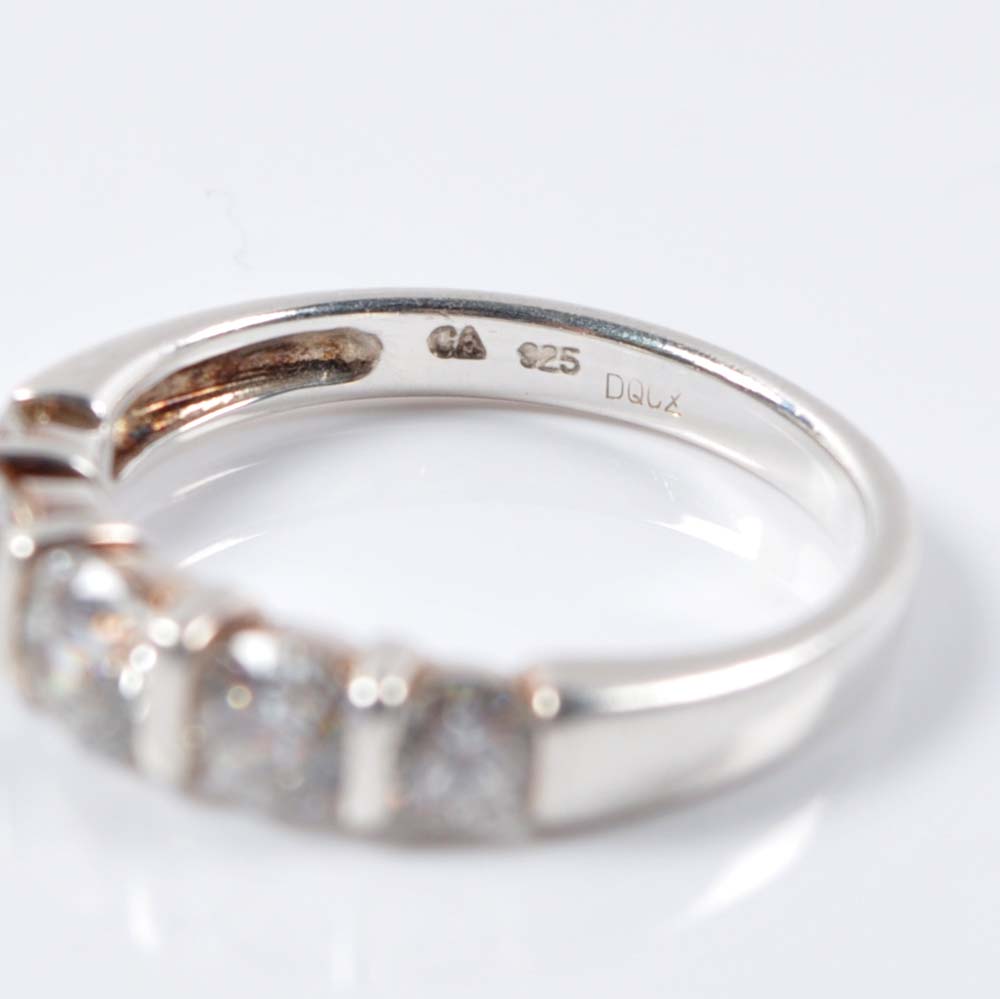 Sterling Silver and Cubic Zirconia Rings and Necklace