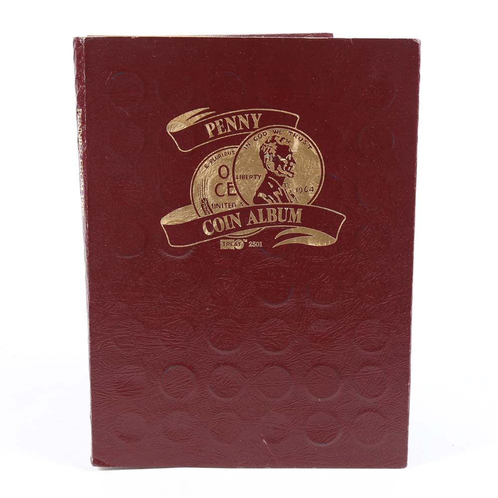 Partial Lincoln Penny Coin Album 1909 - 1978