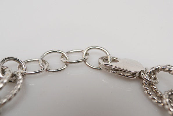Sterling Silver Twisted Double Link Bracelet