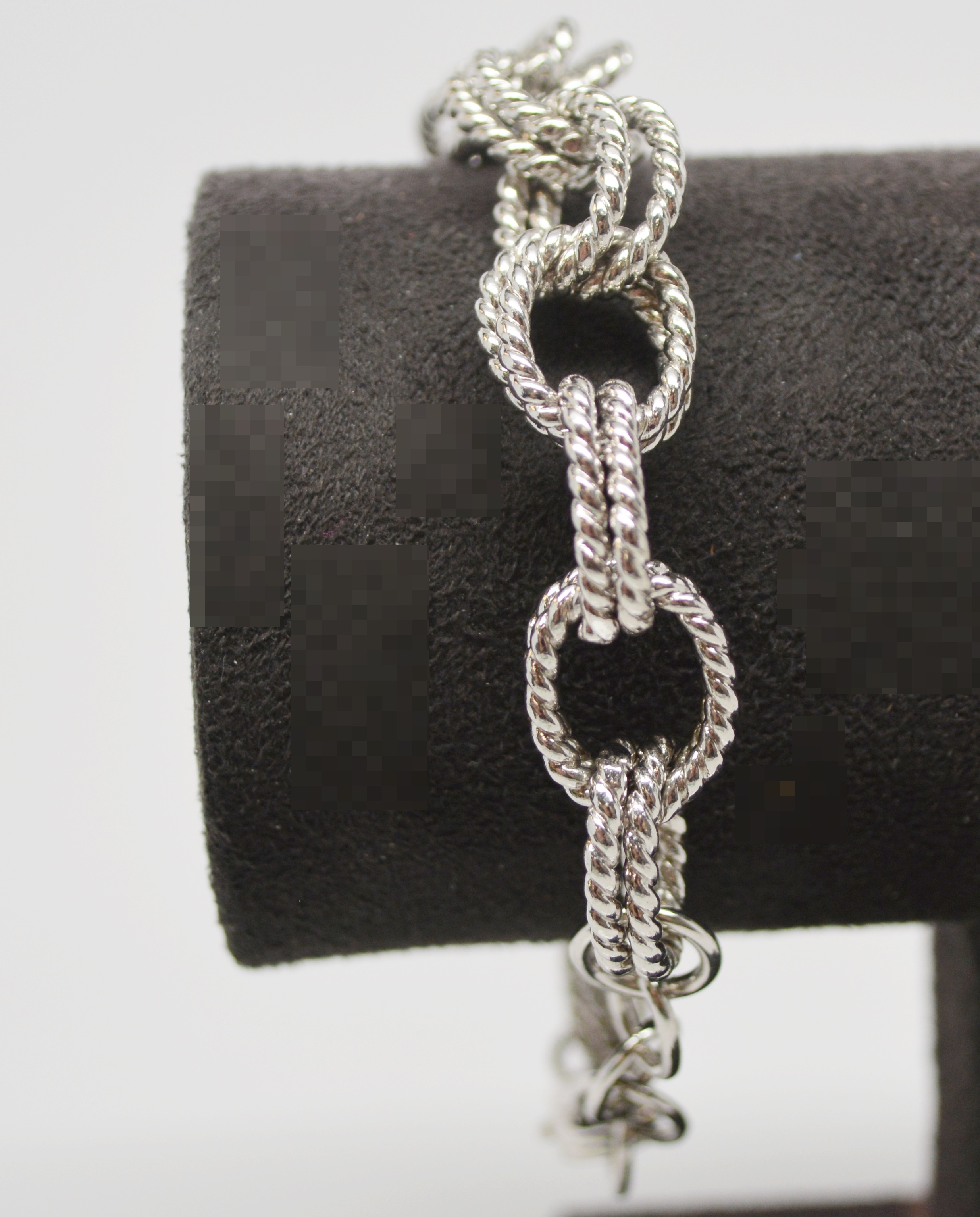 Sterling Silver Twisted Double Link Bracelet