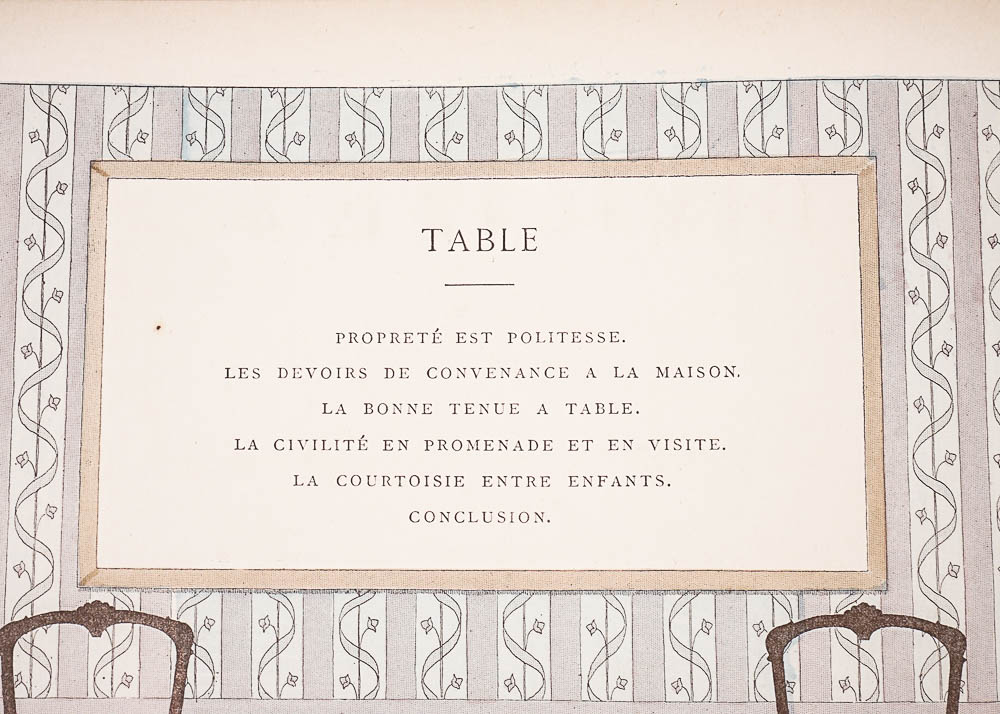 Antique French Children's Book "La Civilité"