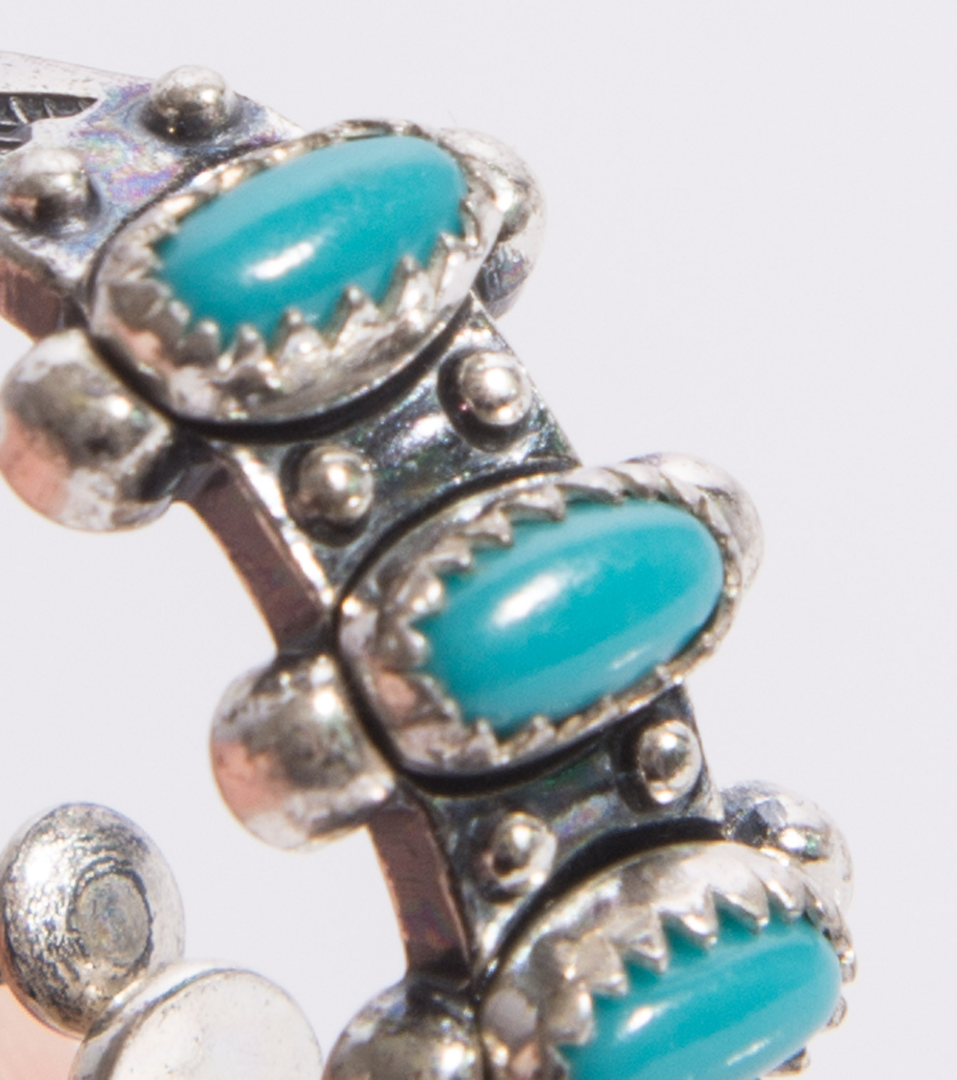 Native American Style Sterling Silver Turquoise Earrings