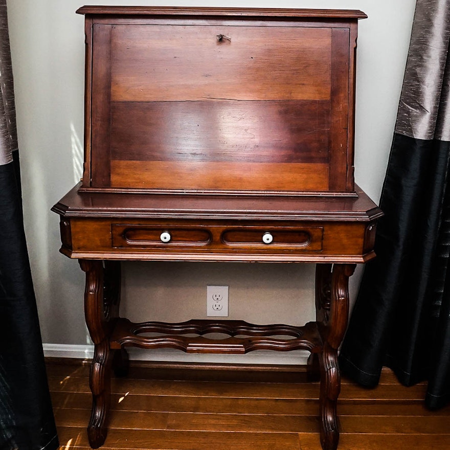 Mid to Late 19th Century Fall Front Secretary Desk