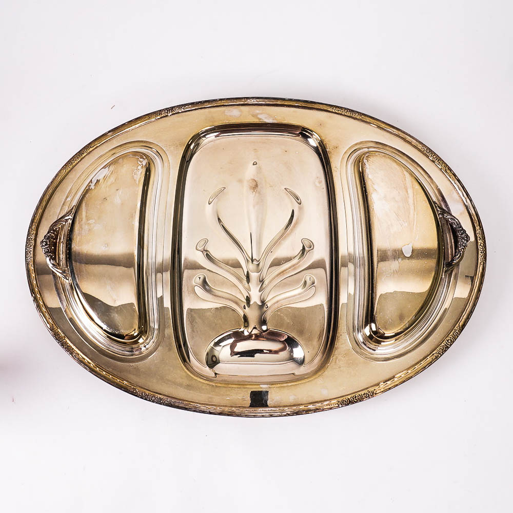 "Camille" Silver Plated Tree of Life Serving Platter by International Silver