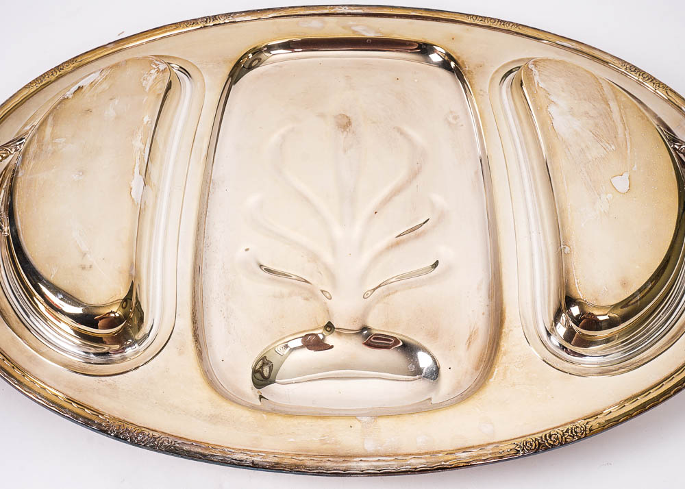 "Camille" Silver Plated Tree of Life Serving Platter by International Silver