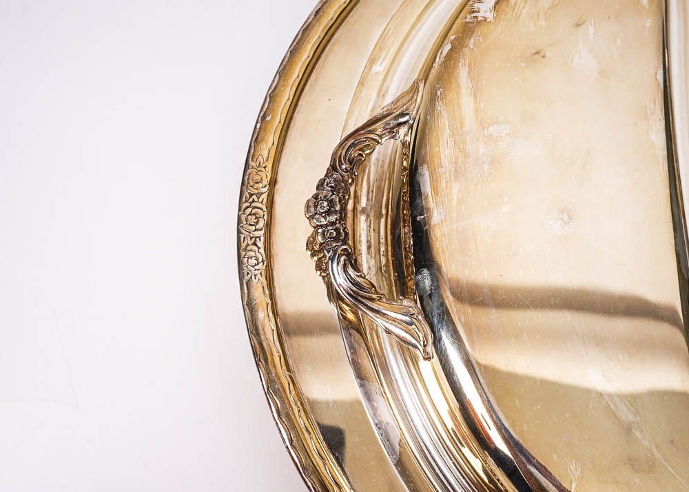 "Camille" Silver Plated Tree of Life Serving Platter by International Silver