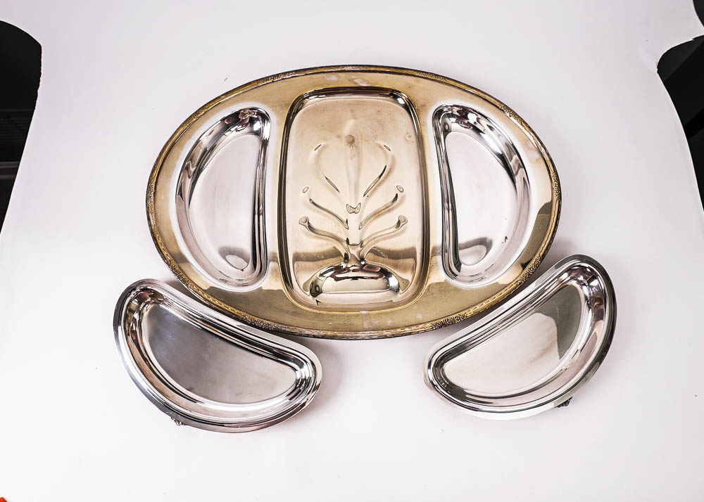 "Camille" Silver Plated Tree of Life Serving Platter by International Silver