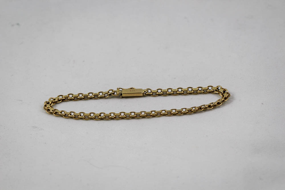 14K Yellow Gold Bismarck Link Bracelet
