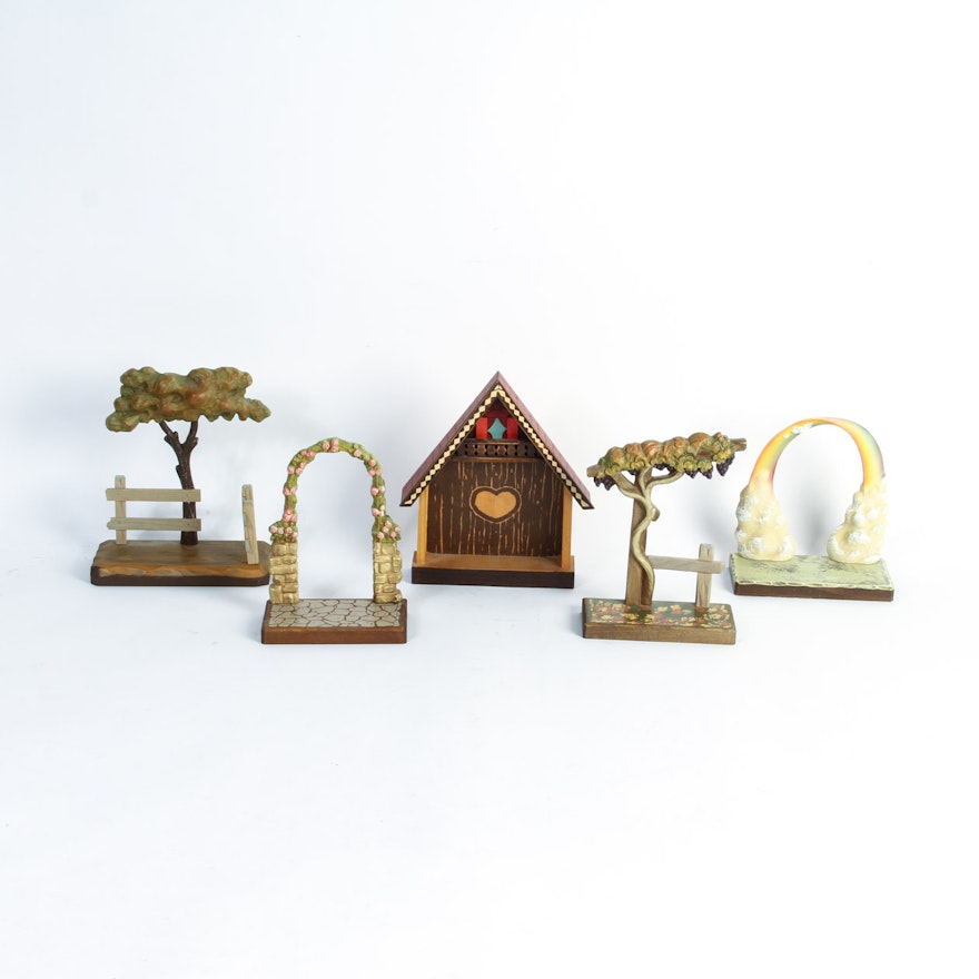 Collection of Wooden Carved Stands by ANRI