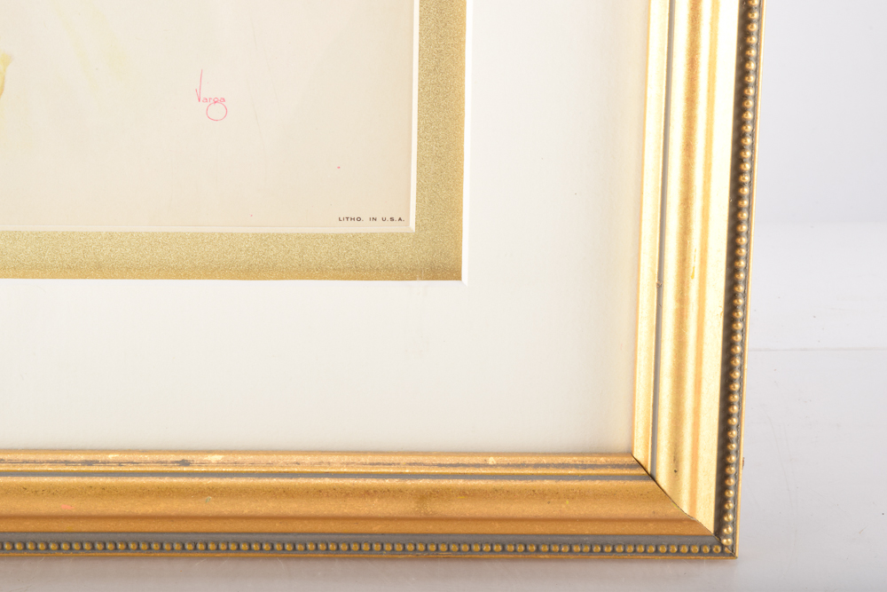 Framed June 1948 "Esquire" Pin-Up Girl Calendar Page