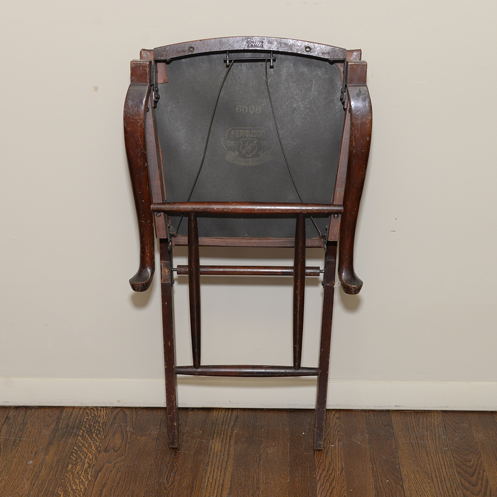 Vintage Mahogany Folding Card Table With Chairs