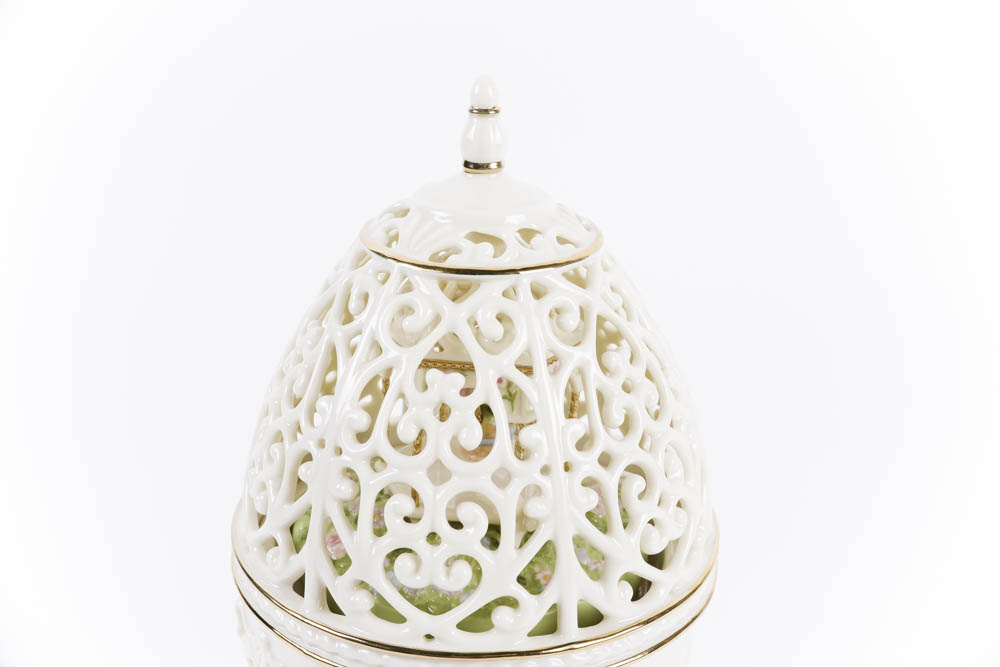 Lenox 10" Musical Filigree Egg