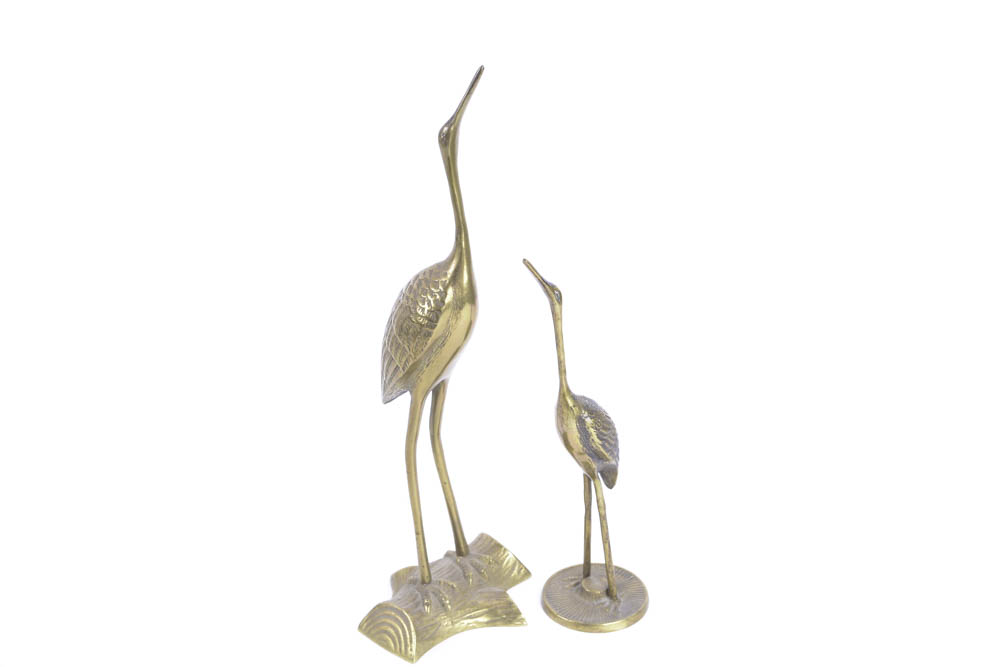Vintage Mid Century Brass Bird Decor