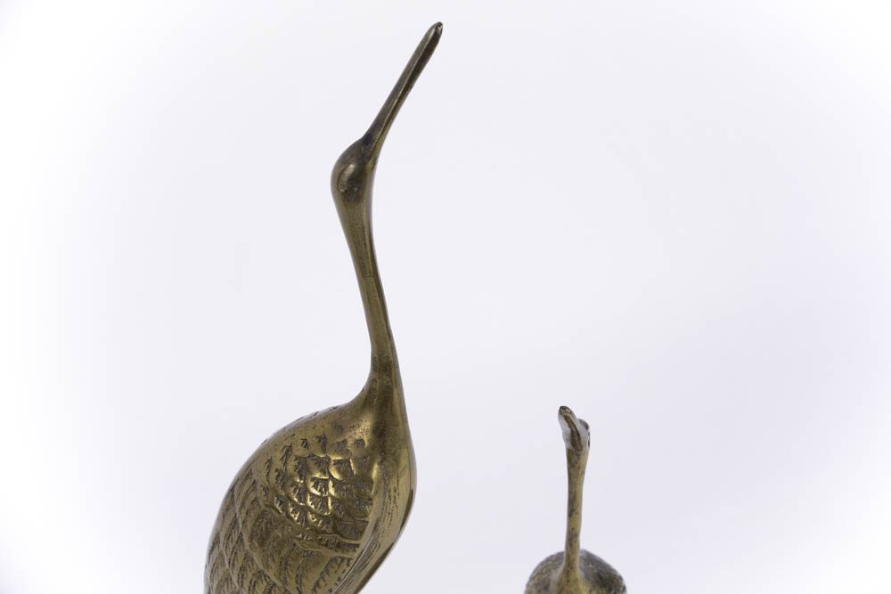 Vintage Mid Century Brass Bird Decor