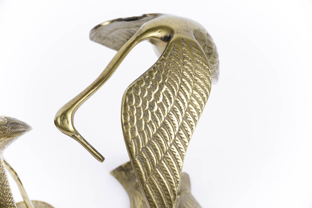 Vintage Mid Century Brass Bird Decor