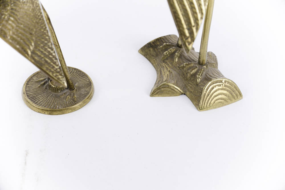 Vintage Mid Century Brass Bird Decor