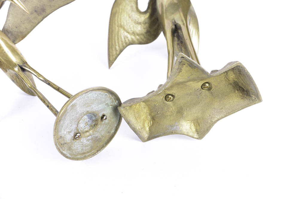 Vintage Mid Century Brass Bird Decor