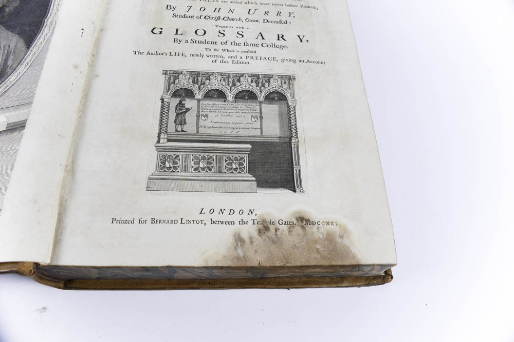 1721 "The Complete Works of Geoffrey Chaucer" First Edition Edited by John Urry