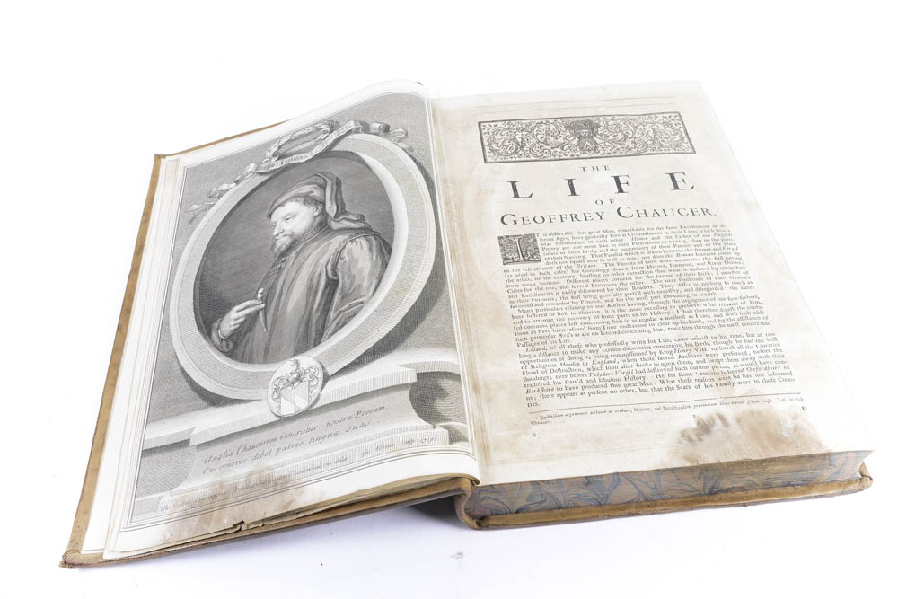 1721 "The Complete Works of Geoffrey Chaucer" First Edition Edited by John Urry