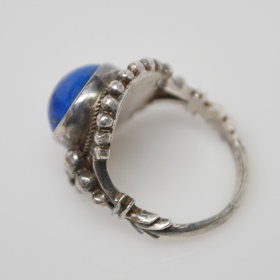 Sterling Silver Lapis Ring and Gemstone Station Bracelet