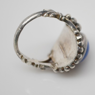 Sterling Silver Lapis Ring and Gemstone Station Bracelet