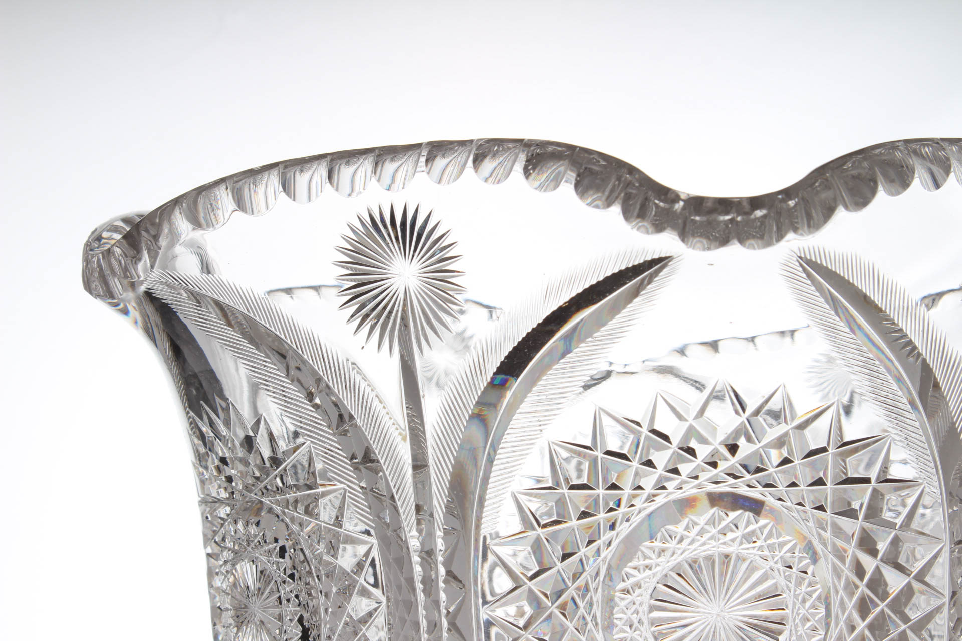 American Brilliant Period Punch Bowl With Ladle