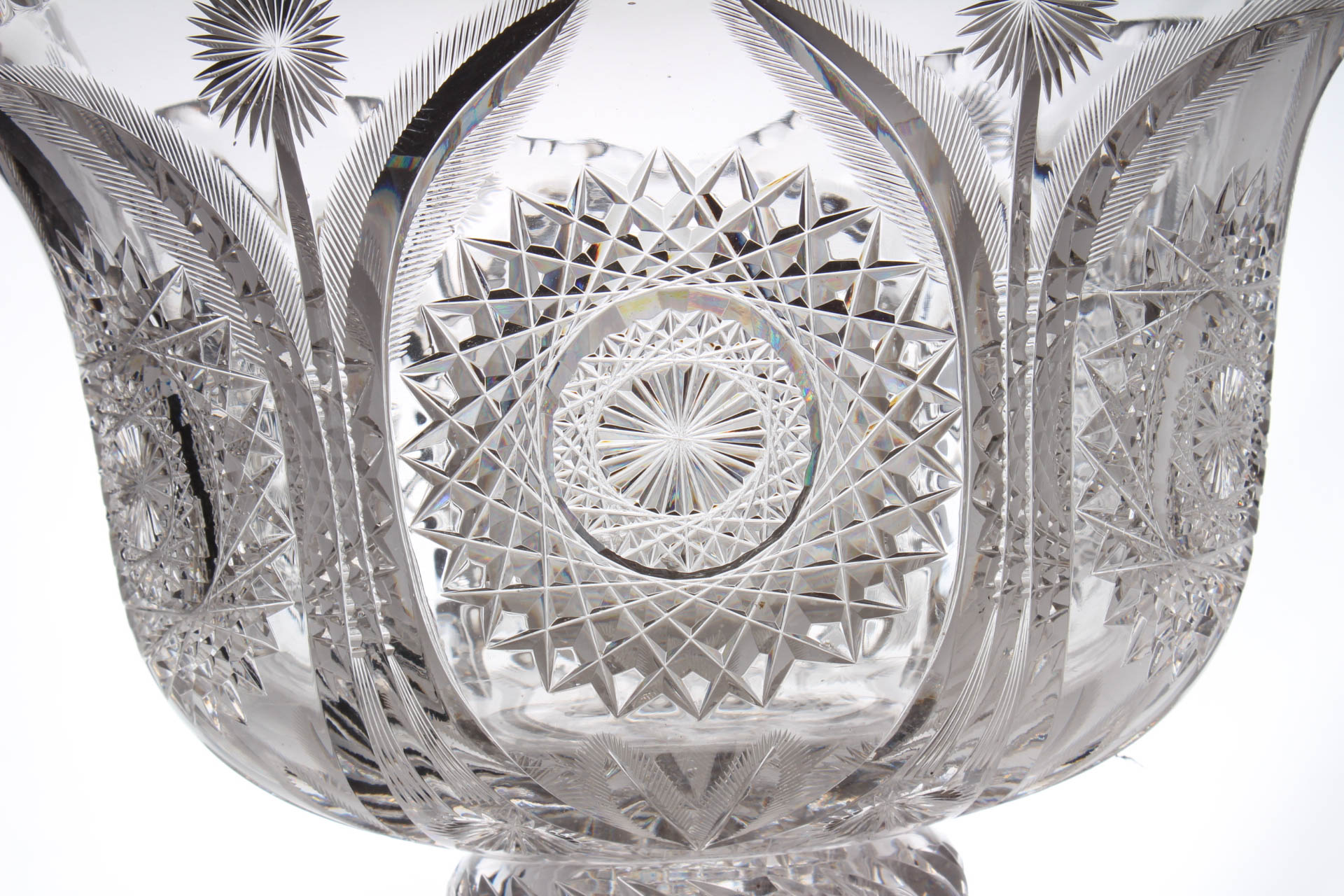 American Brilliant Period Punch Bowl With Ladle