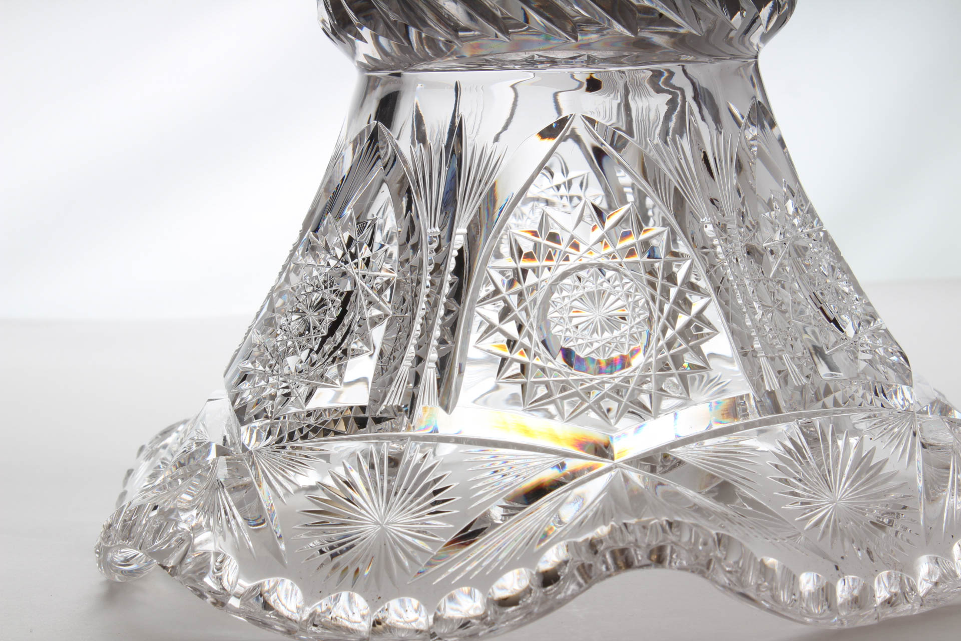 American Brilliant Period Punch Bowl With Ladle