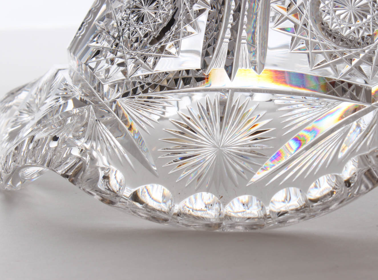 American Brilliant Period Punch Bowl With Ladle