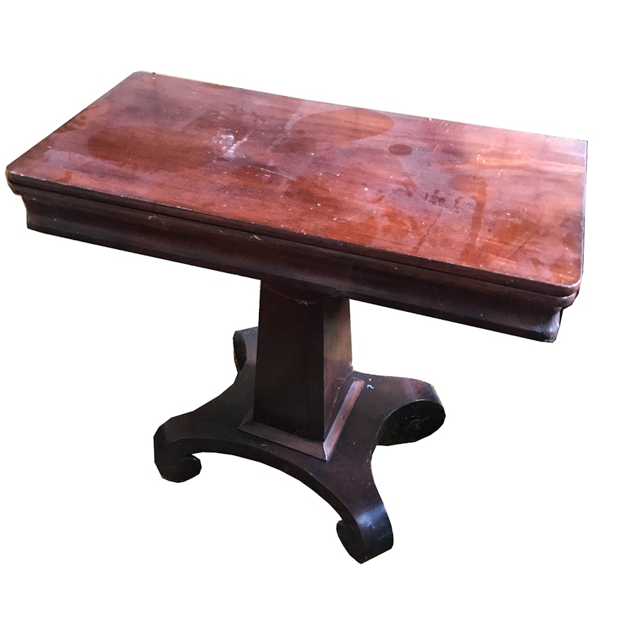 Vintage Empire Style Flip-Top Game Table