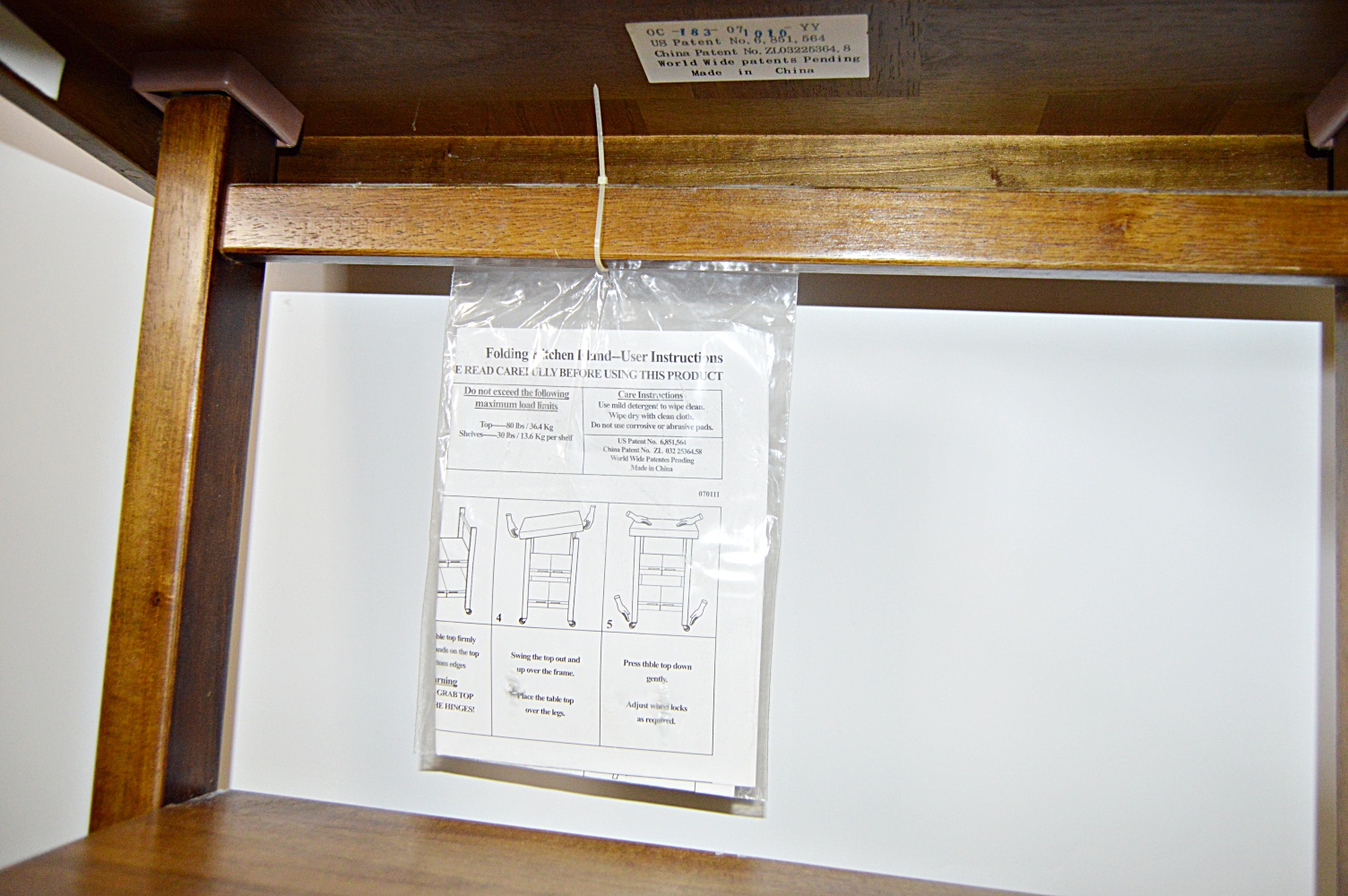 Folding Wood Kitchen Island by Oasis Concepts