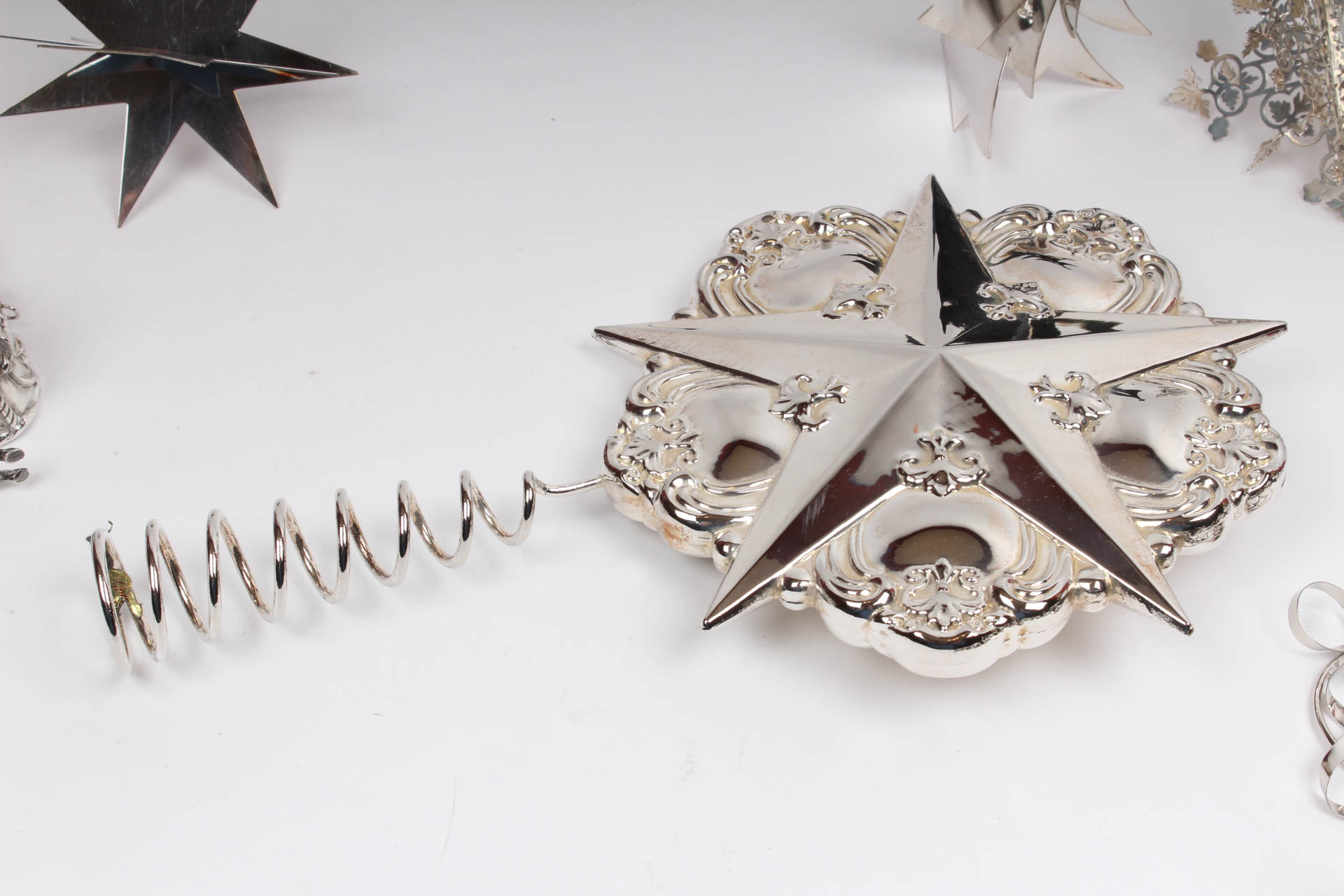 Silver Plate and Pewter Christmas Ornaments