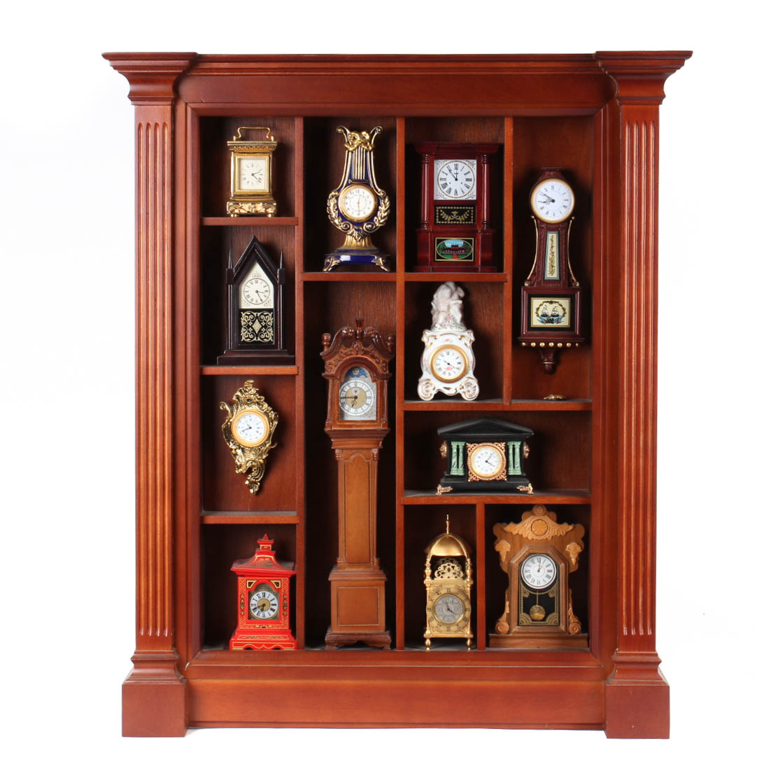 Collection of Miniature Clocks by the Franklin Mint