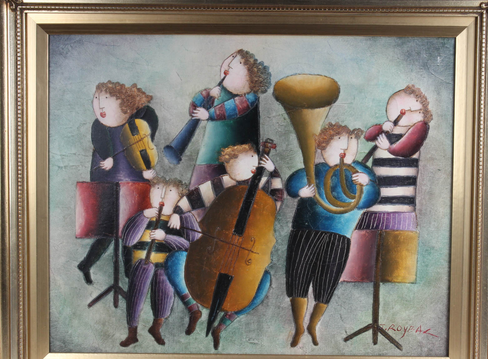 J. Roybal Original Oil on Canvas "The Sextet"