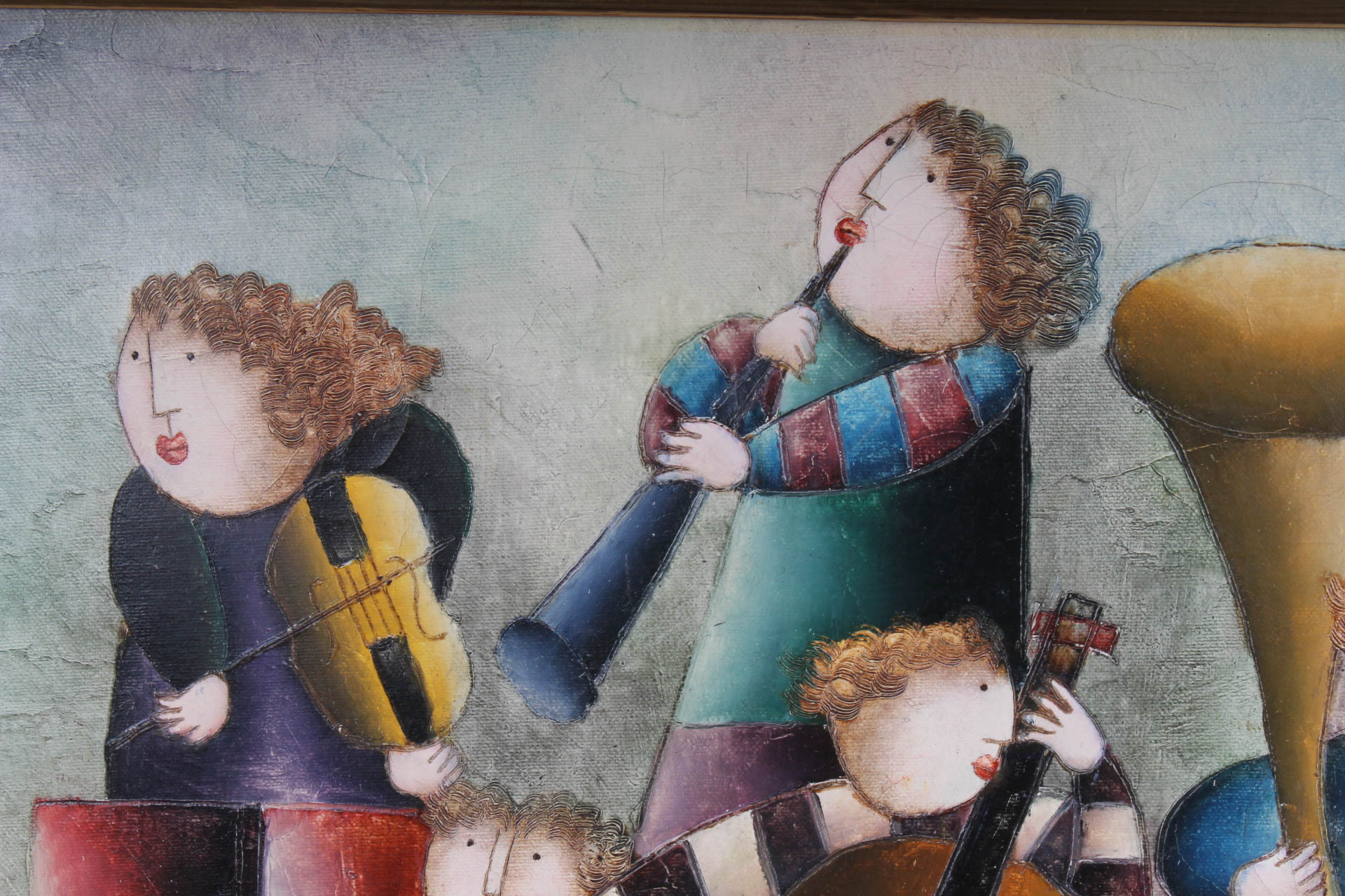 J. Roybal Original Oil on Canvas "The Sextet"