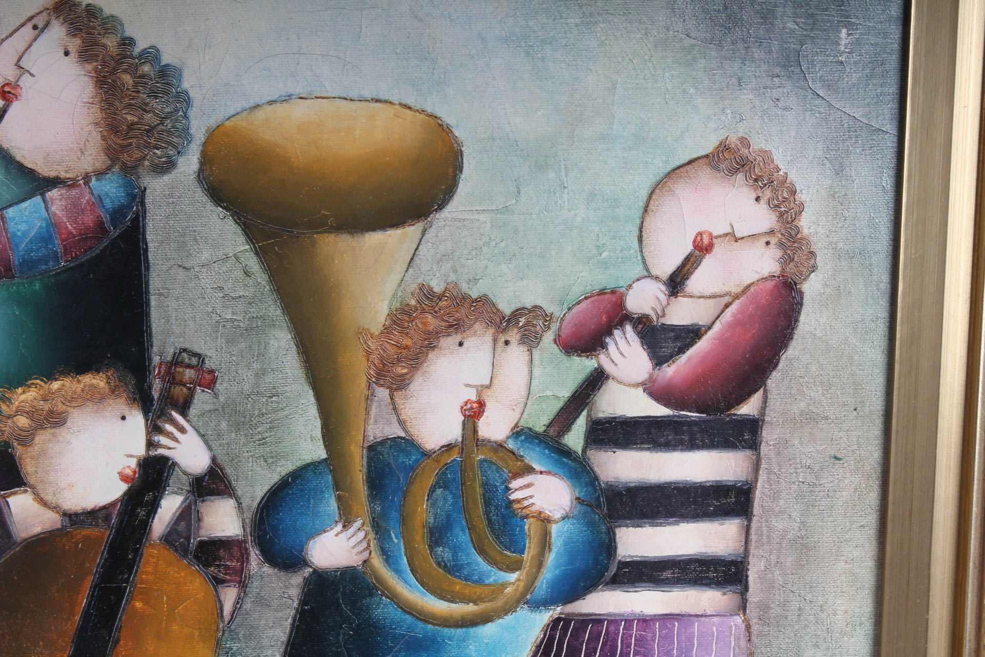 J. Roybal Original Oil on Canvas "The Sextet"