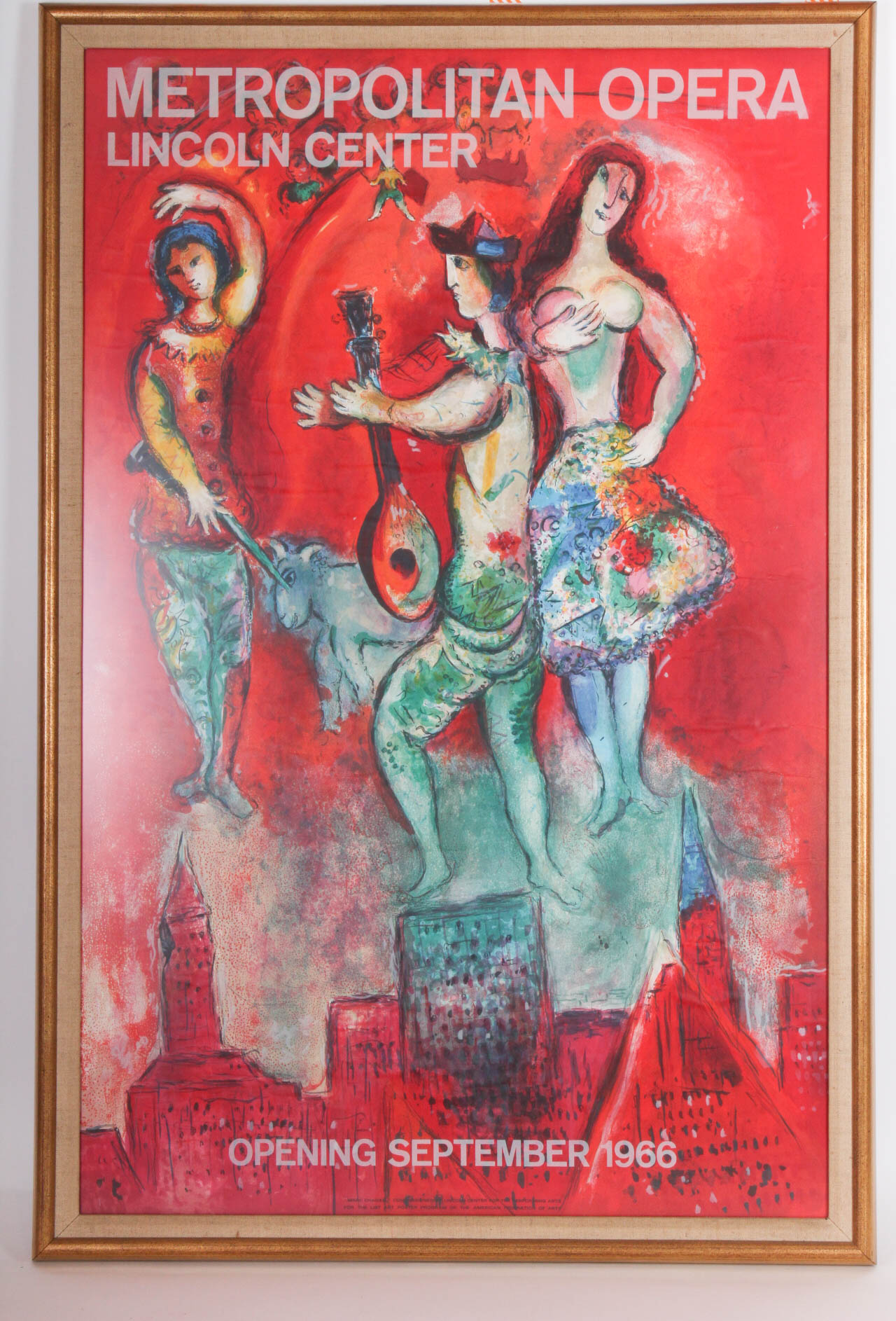 Marc Chagall Lithograph Metropolitan Opera Poster Print
