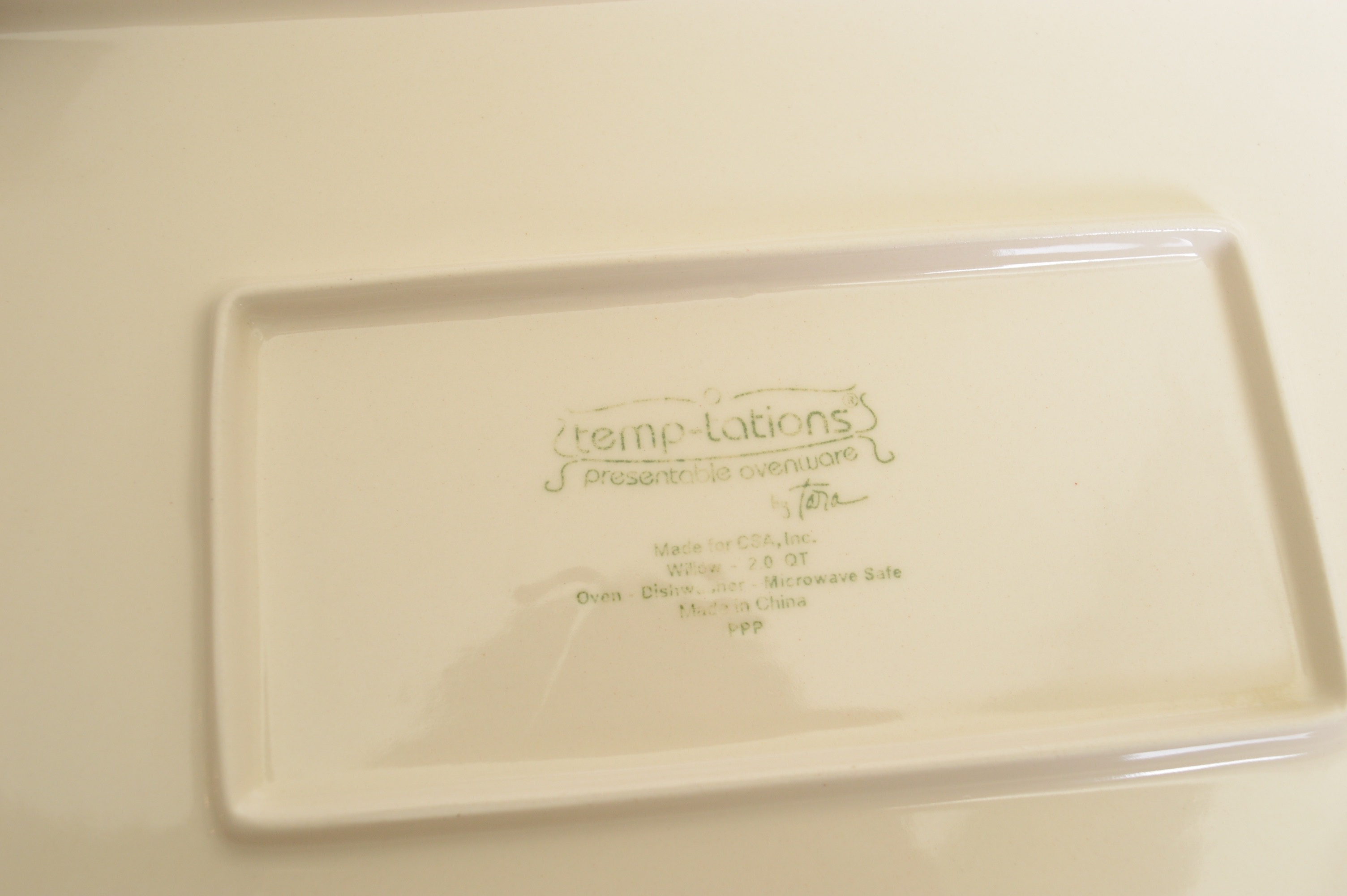 Temp-Tations Presentable Ovenware "Willow"