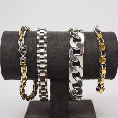 Four Stainess Steel Men's Bracelets
