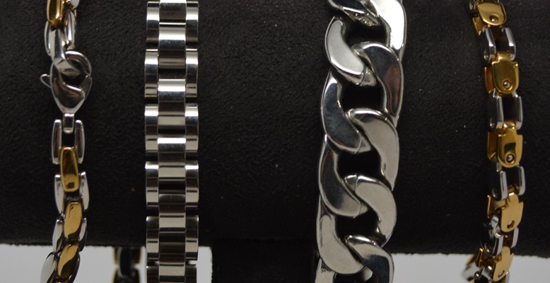 Four Stainess Steel Men's Bracelets