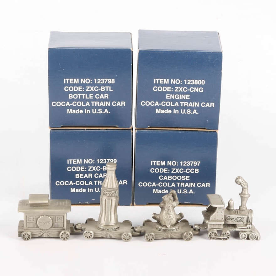 Hudson Fine Pewter Coca Cola Train Pieces