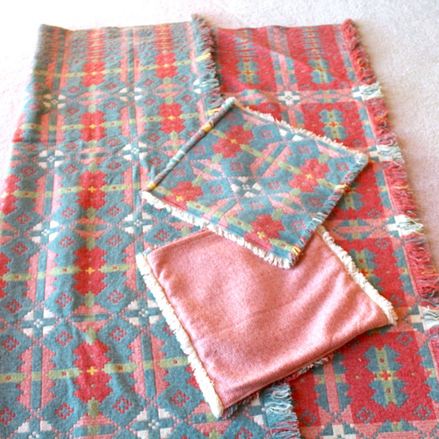 Southwestern Style Wool Bedspread and Shams