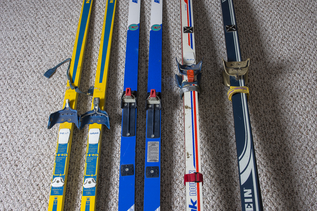 Splitkein, Trak. Rossignol, and Kneissel Skis