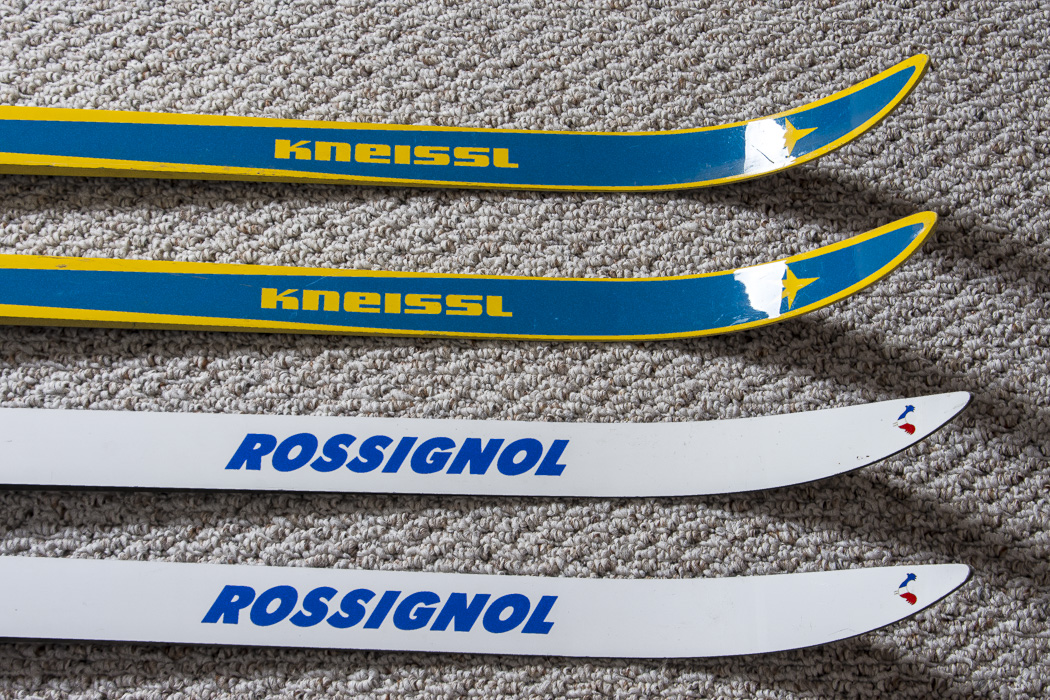 Splitkein, Trak. Rossignol, and Kneissel Skis