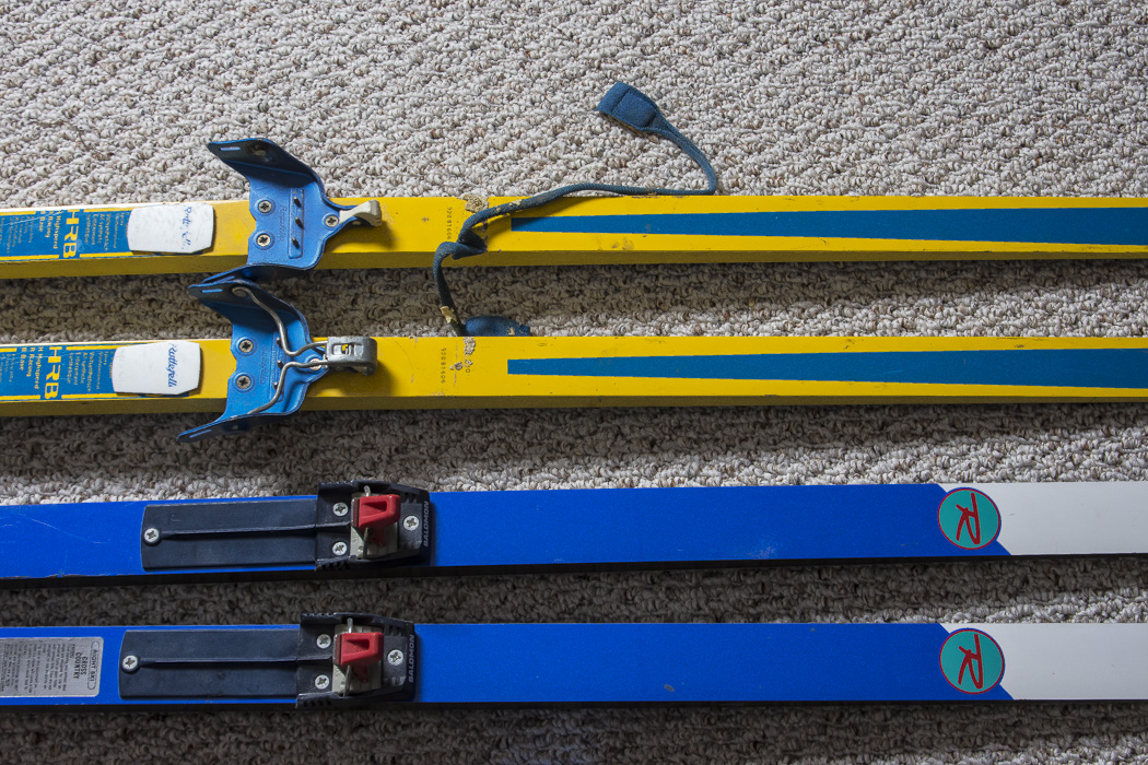 Splitkein, Trak. Rossignol, and Kneissel Skis