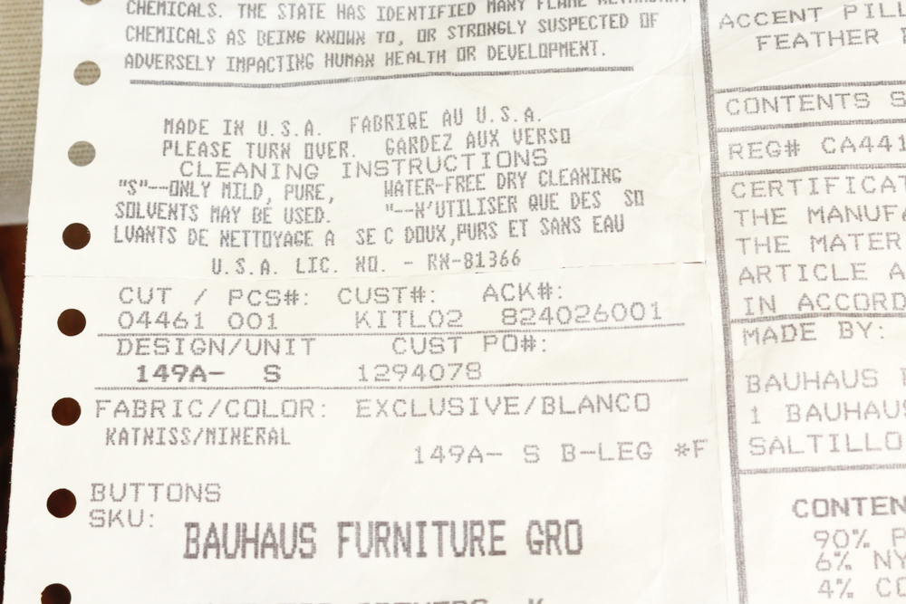 Bauhaus Custom "Spencer" Sofa