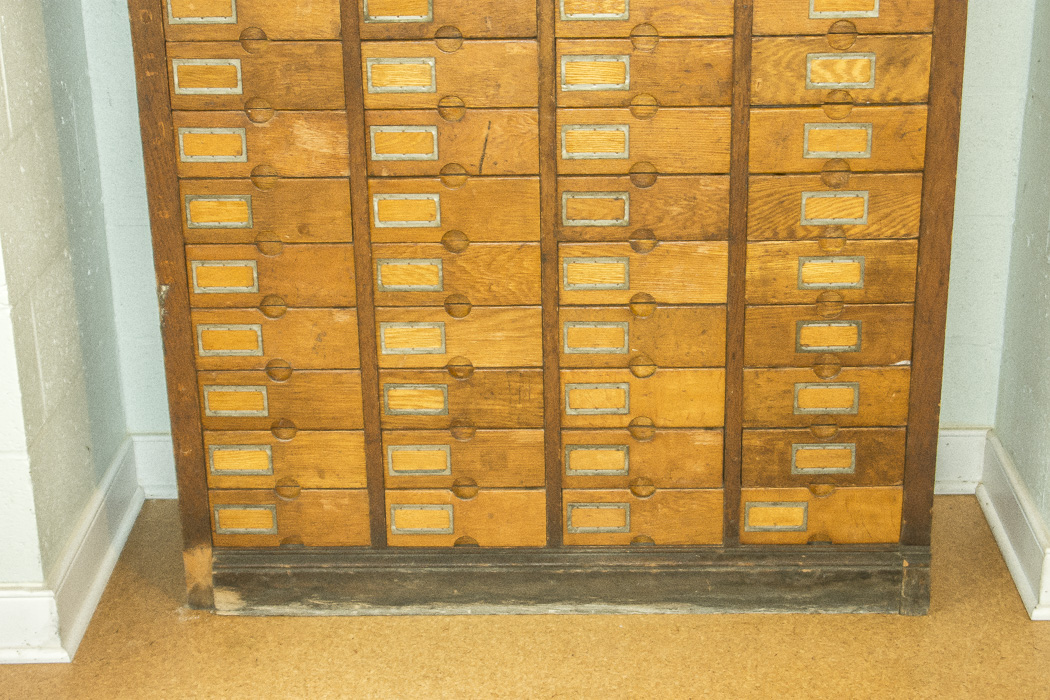 Antique Oak Woodruff Patent Cabinet